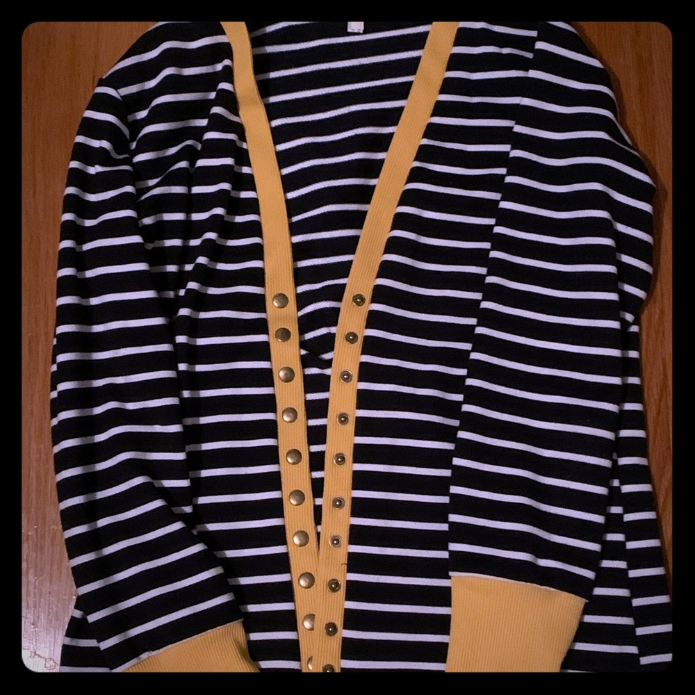 Blue & Mustard cardigan